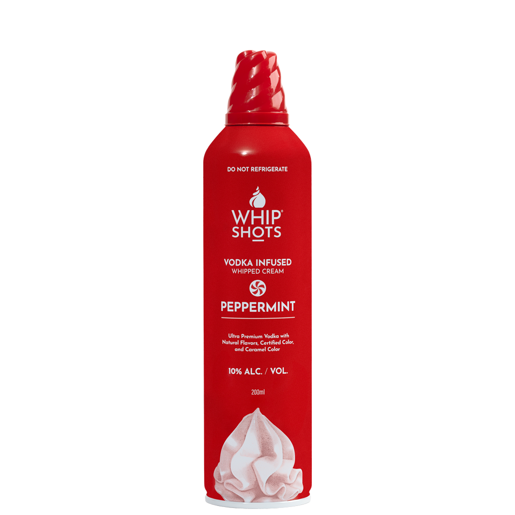 Peppermint Flavor 200 ml | Vodka Infused Whipped Cream | Whipshots